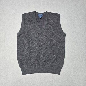 Cambridge Classics Mervyns Mens Large Wool Blend  Sweater Vest Multicolor ITALY